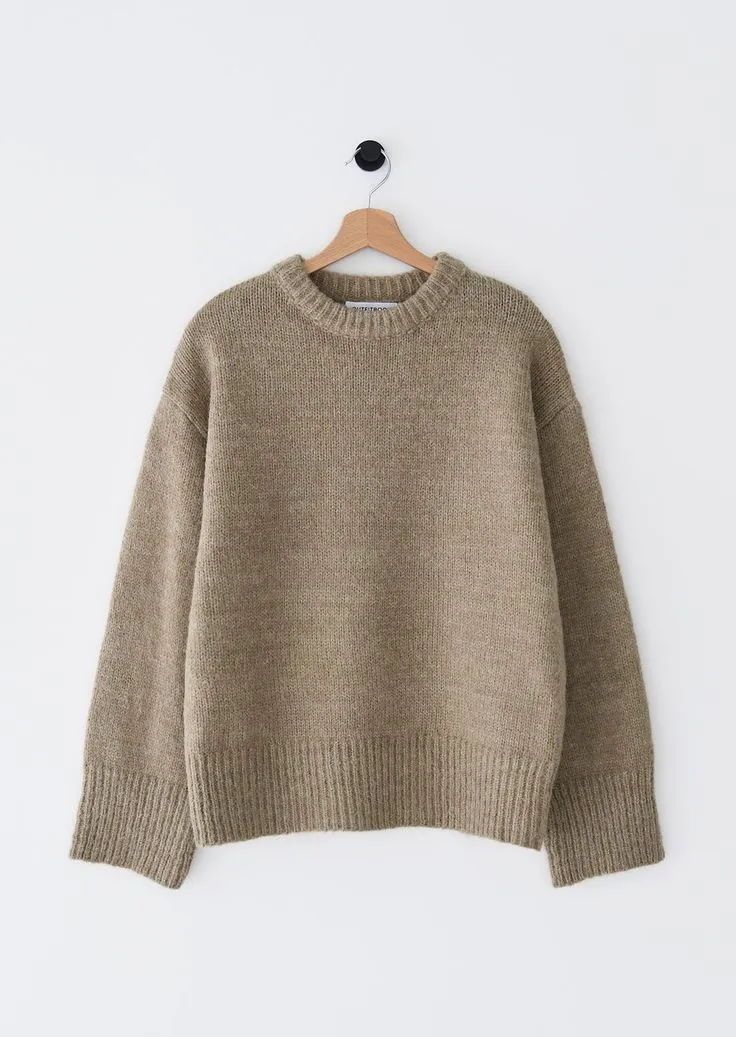 Pull taupe doux