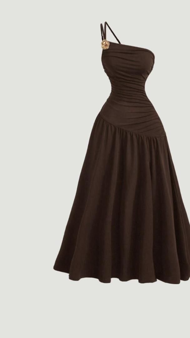 Robe en viscose — Beige sable