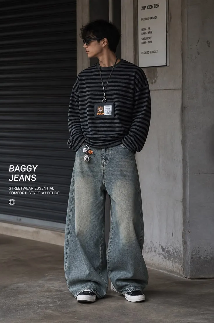 Pantalon oversize en jean